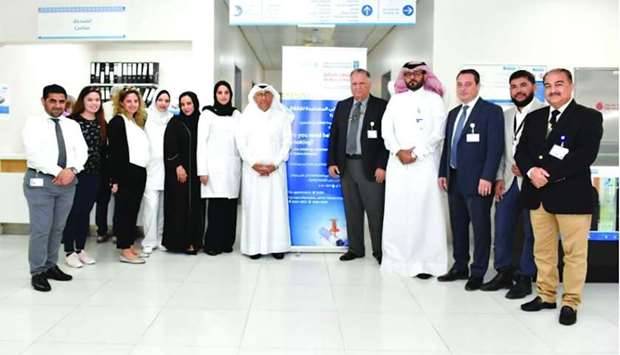 Officials at the opening of the clinic at Al Wakra Hospital.rnrn