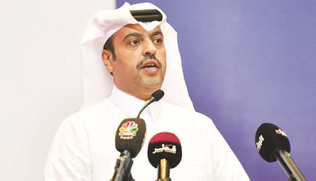 Al-Khalifa addressing the Qatar Maritime and Logistics Summit in Doha yesterday.