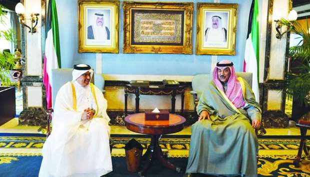 HE al-Kuwari meets with Sheikh Sabah.rnrn