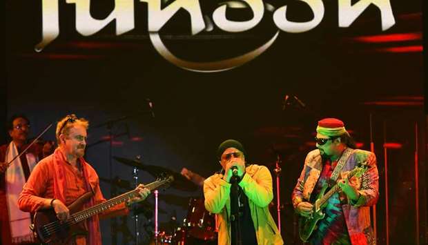 POPULAR:  Pioneers of Sufi rock with an original sound, Junoon achieved success during the early 1990s with a large fanbase across the world. The band comprises Ali Azmat, vocalist, Salman Ahmad, guitarist, and Brian Ou2019Connell, bassist.