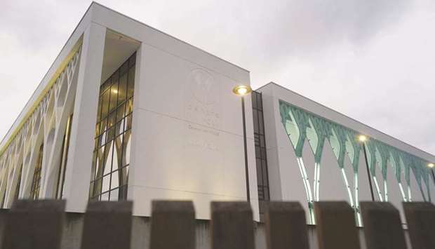 The An-Nour Centre in Mulhouse, eastern France. The centre was inaugurated in Mulhouse in May 2019 after a decade of construction - an ultra-modern, as yet unfinished construction that will bring together a mosque, school and shops - is almost half financed by private donations from Qatar.