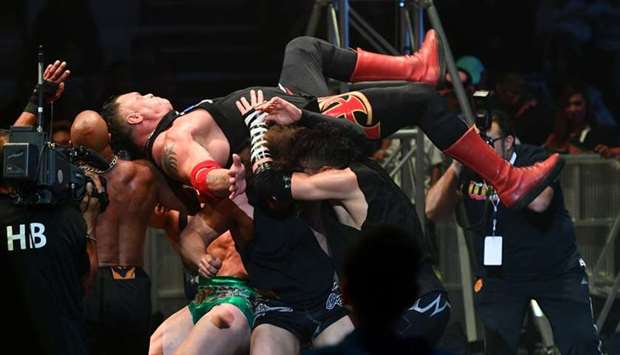 Action from Superslam 2 held at Lusail Sports Arena. PICTURES: Ram Chand