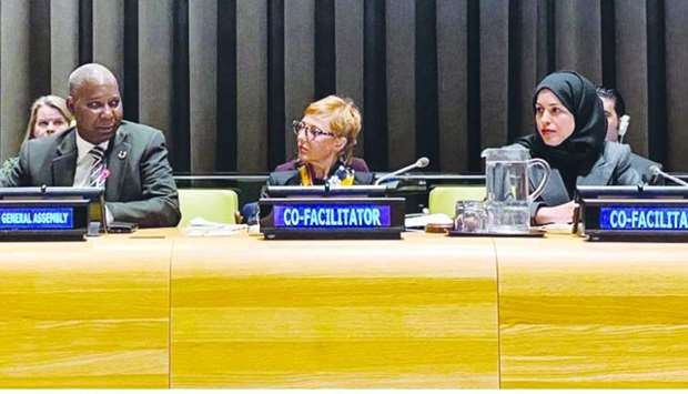 HE the Permanent Representative of Qatar to the United Nations, ambassador Sheikha Alya Ahmed bin Said al-Thani, and the Permanent Representative of Sweden Ambassador Anna Enestrom, co-chaired the session.