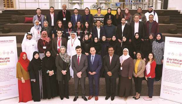 Dr Javaid Sheikh with attendees and course co-ordinators of the Certificate in Lifestyle Medicine course.