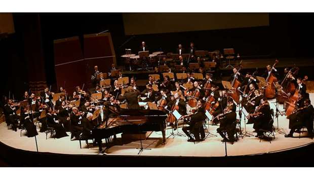 CONCERT: Brahms Piano Concerto No. 2 underway at Opera House of Katara- the Cultural Village. Photo by Shemeer Rasheed