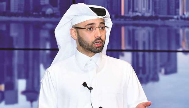 Nasser al-Taweel, adviser to the Minister of Finance, delivering a presentation on u2018Doing Business in Qatar 2020u2019. PICTURE: Ram Chand