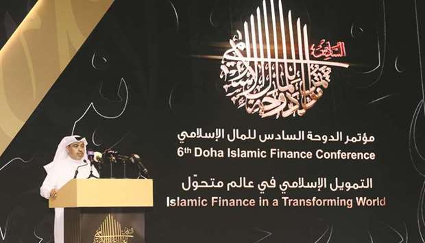 HE al-Kuwari highlights unprecedented growth in Islamic finance in Qatar.