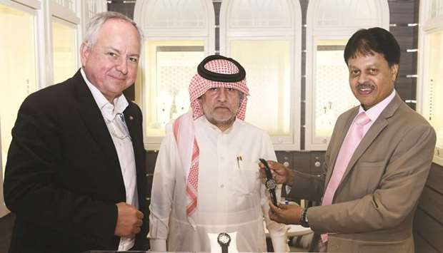 Abdullah al-Muftah, general manager, Al Muftah Jewellery; Hussain Mohamed and Alexander A, area manager for Century. PICTURE: Shemeer Rasheed
