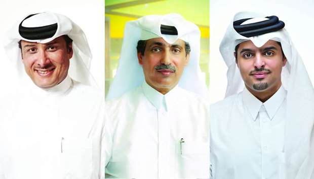 Vodafone Qatar chairman Abdulla Nasser al-Misnad, Vodafone Qatar managing director Rashid al-Naimi a