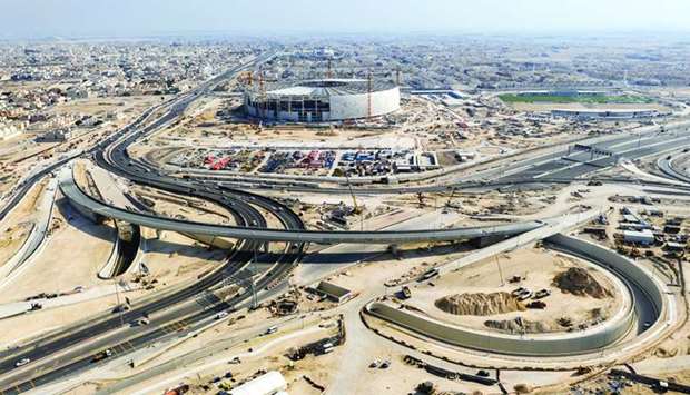 Removing temporary traffic light on the interchange provides free traffic between Doha Expressway, E-Ring Road and Rawdat Al Khail Street and the Industrial Area Road