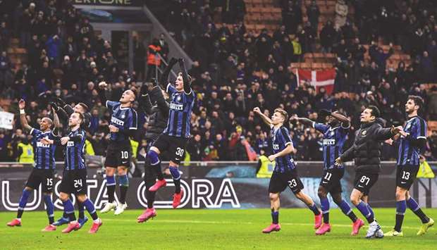 Inter Milan, with 51 points from 22 games, are three points behind leaders Juventus in the Serie A. (AFP)
