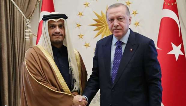 Turkish President meets Deputy Prime Minister and Minister of Foreign Affairsrnrn