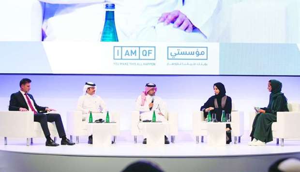 The panel discussion moderated by QF vice chairperson and CEO HE Sheikha Hind bint Hamad al-Thani.