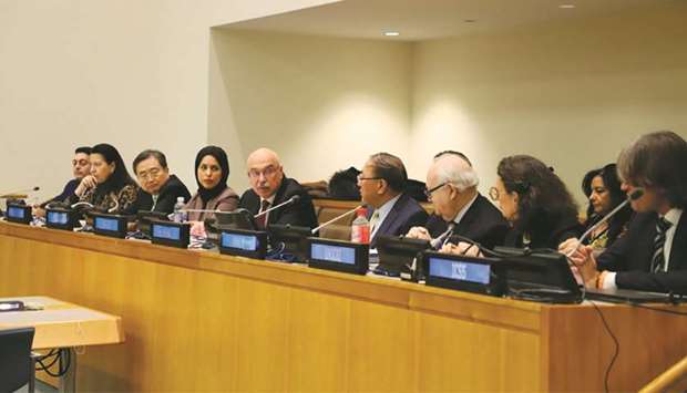 HE Permanent Representative of the State of Qatar to the United Nations ambassador Sheikha Alya Ahmed bin Saif al-Thani was present during the meeting that was also attended by Under-Secretary-General of the United Nations United Nations Counter-Terrorism Office Vladimir Voronkov and International Centre on Sport Security CEO Masimiliano Montanari.