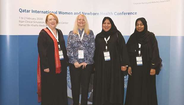 Officials at the Qatar International Women and Newborn Health Conference.