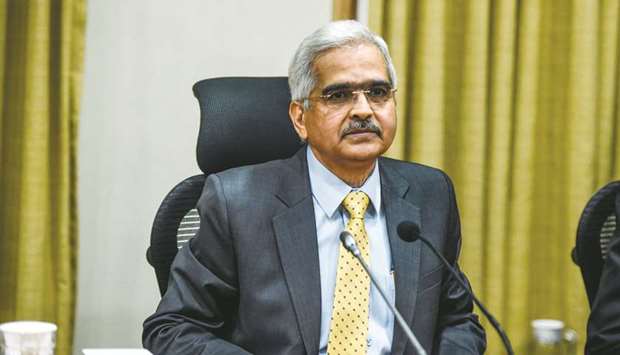 Reserve Bank of India governor Shaktikanta Das looks on as he attends a press conference at the RBI head office in Mumbai yesterday. The Indian central bank said the benchmark repo rate u2013 the level at which it lends to commercial banks u2013 would remain unchanged at 5.15%, a nine-year low.