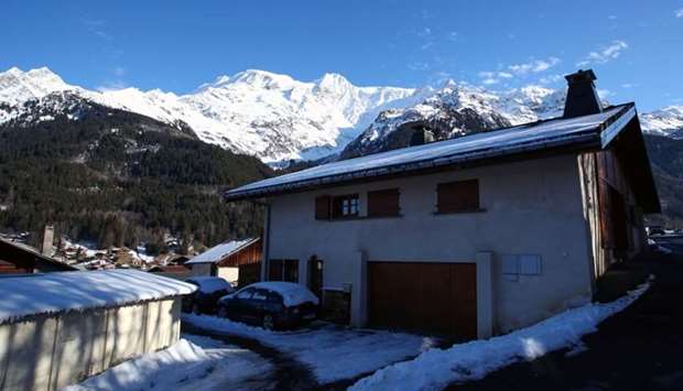 A general view shows the French Alpine resort of Les Contamines-Montjoie, France, where five British nationals including a child have been diagnosed with the coronavirus