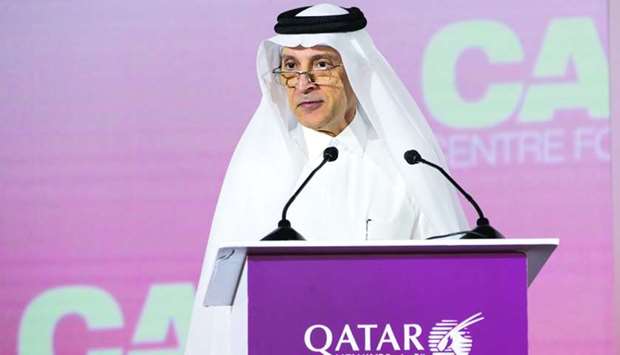 HE al-Baker at the recent Qatar Aviation Aeropolitical and Regulatory Summit 2020 in Doha.