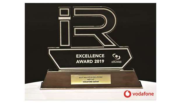 Vodafone Qatar has won the u201cBest Investor Relationsu201d award in the Mid-Cap Company category for the third year in a row