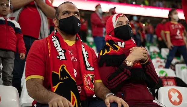 Ikrami Ahmad with his wife during the match at FIFA Club World Cup.