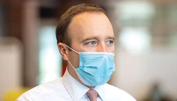 UK Health Secretary Matt Hancock.
