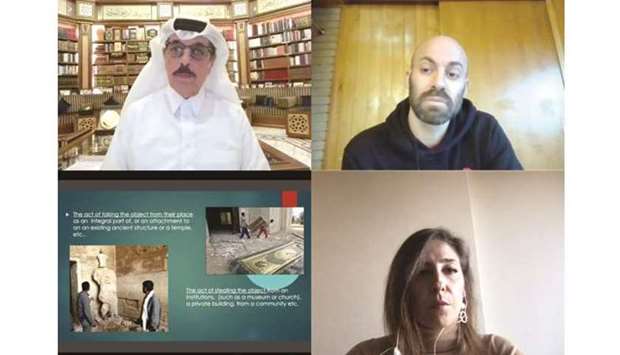 HE Dr Hamad bin Abdulaziz al-Kawari along with other panellists.