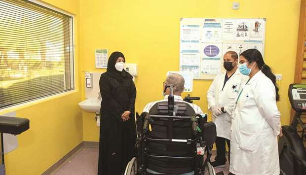 HE the Minister of Public Health Dr Hanan Mohamed al-Kuwari attends opening of acute weaning unit.
