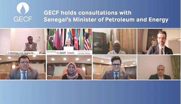 GECF and top Senegalese officials during the online meeting.