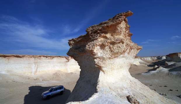 Visitors engage in adventure activities in Zekreet. PICTURE: Jayan Orma