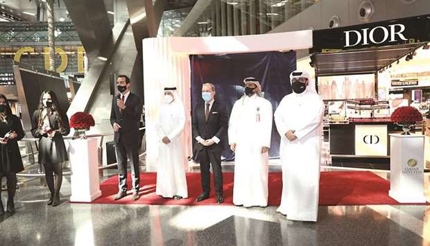 Dignitaries at the Tobacolor unveiling ceremony at the Dior boutique at HIA.