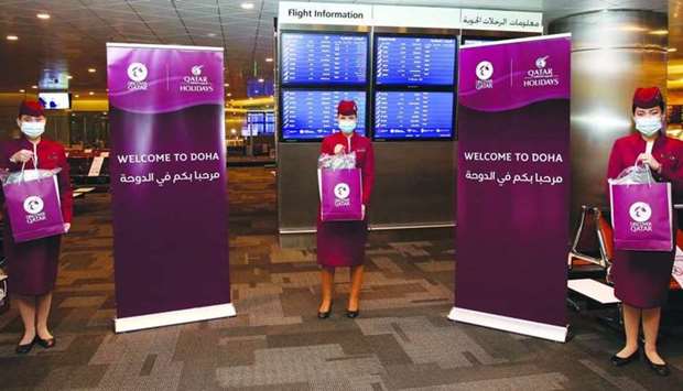 Qatar Airways Holidays presented the last returnees with gift bags and a special offer code to be redeemed against the total cost of their next holiday.