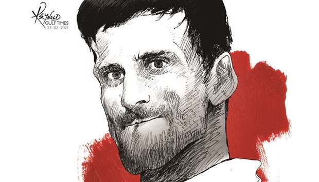 Novak Djokovic. Illustration by Reynold Philip.