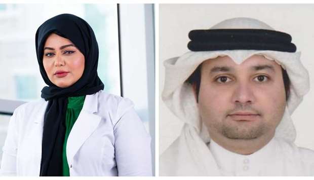 Dr Ertifaa al-Shammari, left, and Dr Salman al-Shibanirn