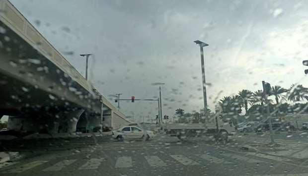 Rain in Doha Tuesday. PICTURES: Jayaram