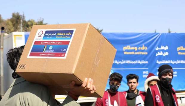Qatar Charity distributes winter aid to Syrian, Palestinian refugees in Jordan