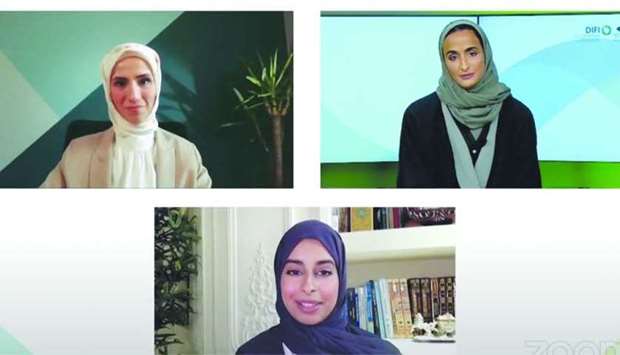 HE Sheikha Hind bint Hamad al-Thani with other panelists.