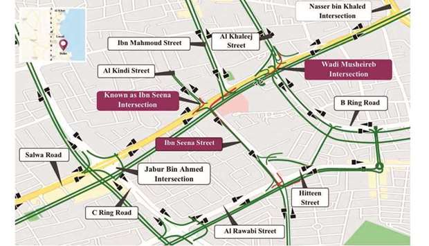 The closure in co-ordination with the General Directorate of Traffic is to enable the completion of infrastructure work within the B Ring Upgrade Project.
