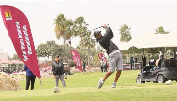 Qatar's Saleh al-Kaabi in action on Thursday.