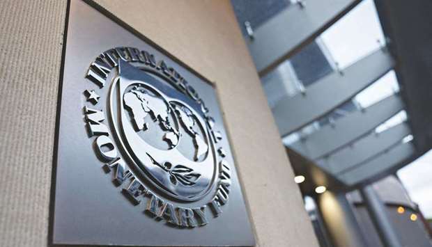 A signage hangs at the IMF headquarters in Washington, DC. Yesterdayu2019s G20 talks focused on a proposal for a $500bn allocation of the IMFu2019s special drawing rights, but the final decision likely will come closer to the lenderu2019s spring meetings in April, sources said.