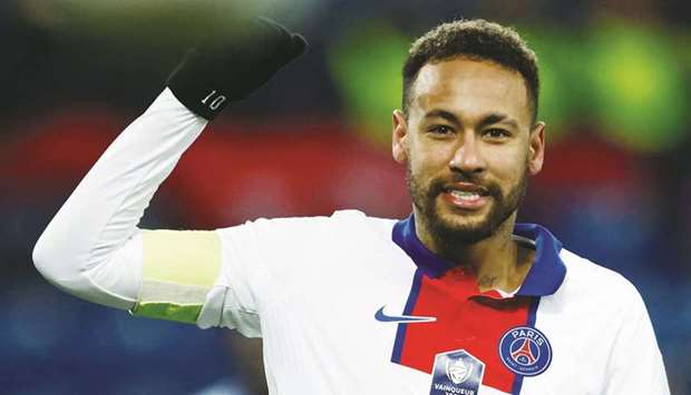 Paris St Germain forward Neymar has been sidelined since limping off the pitch on February 10 in a French Cup game against Caen. (Reuters)