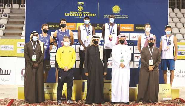 After placing third, fifth and 17th in their previous three starts on home sand, Cherif Younousse and Ahmed Tijan finally finished atop a podium in Doha  by winning the Doha Beach Volleyball Cup.