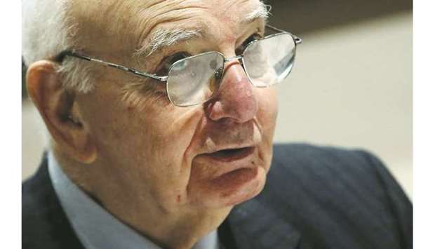 Former US Federal Reserve Chair Paul Volcker