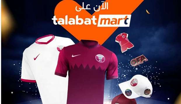 Jerseys, shirts, caps and accessories are now available on talabat Mart.