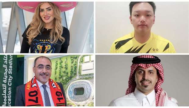 Clockwise from left: Yezenia Navarro, Tigres UANL; Juho Lee, Ulsan Hyundai FC; Abdulaziz al-Qahtani, Al Duhail SC; and Hossam Abu al-Ola, Al Ahly SC