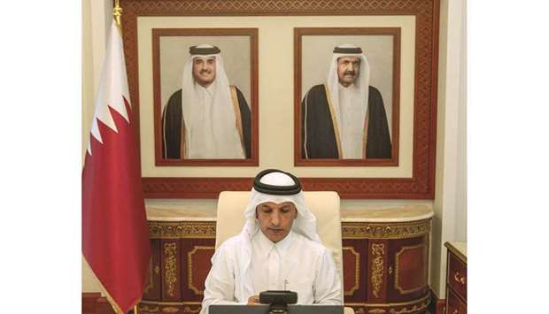 HE the Minister of Finance Ali Shareef al-Emadi represented Qatar in the session.