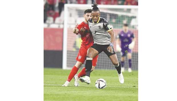 Al Ahly striker Walter Bwalya (right) in action during the FIFA Club World Cup second round match against Duhail at the Education City Stadium on Thursday. PICTURE: Shemeer Rasheed