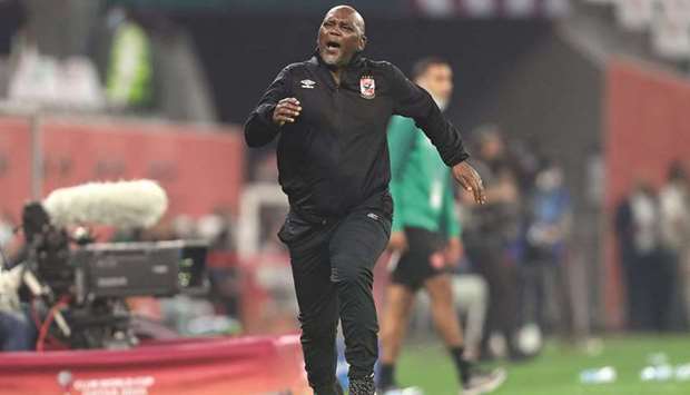 Al Ahlyu2019s South African coach Pitso Mosimane. (AFP)