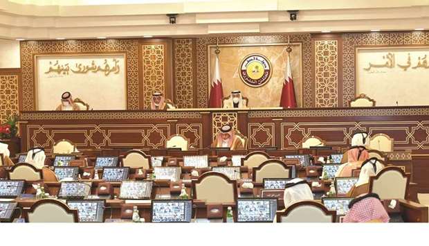 The Shura Council weekly session with precautionary measures.