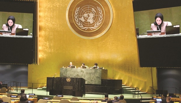The UN session in progress.