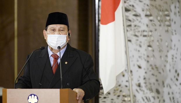 Indonesia's Defence Minister Prabowo Subianto